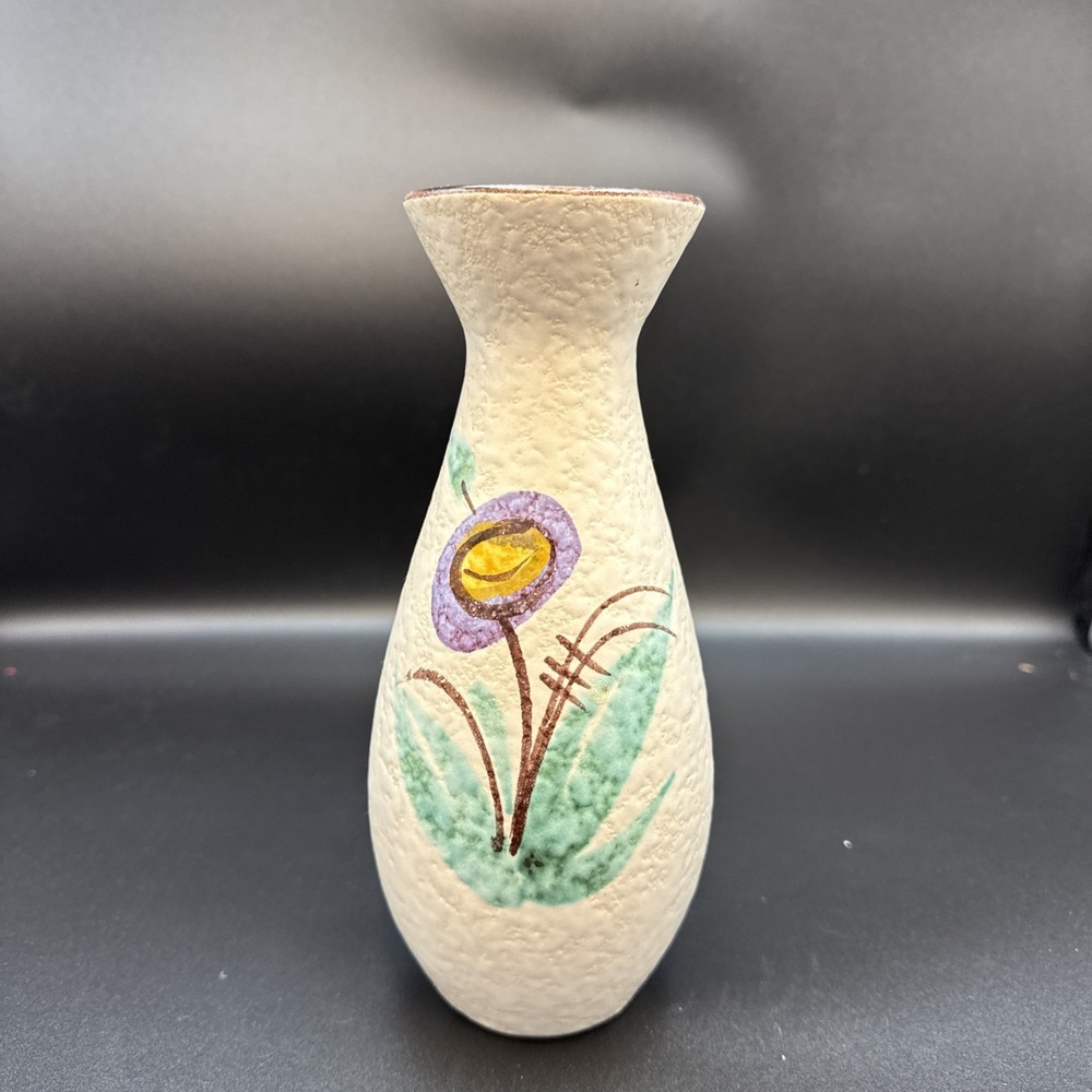 scheurich vase west germany 522-20 Purple Flower‎ 8" Tall